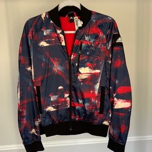 adidas Red and Blue Bomber Jacket